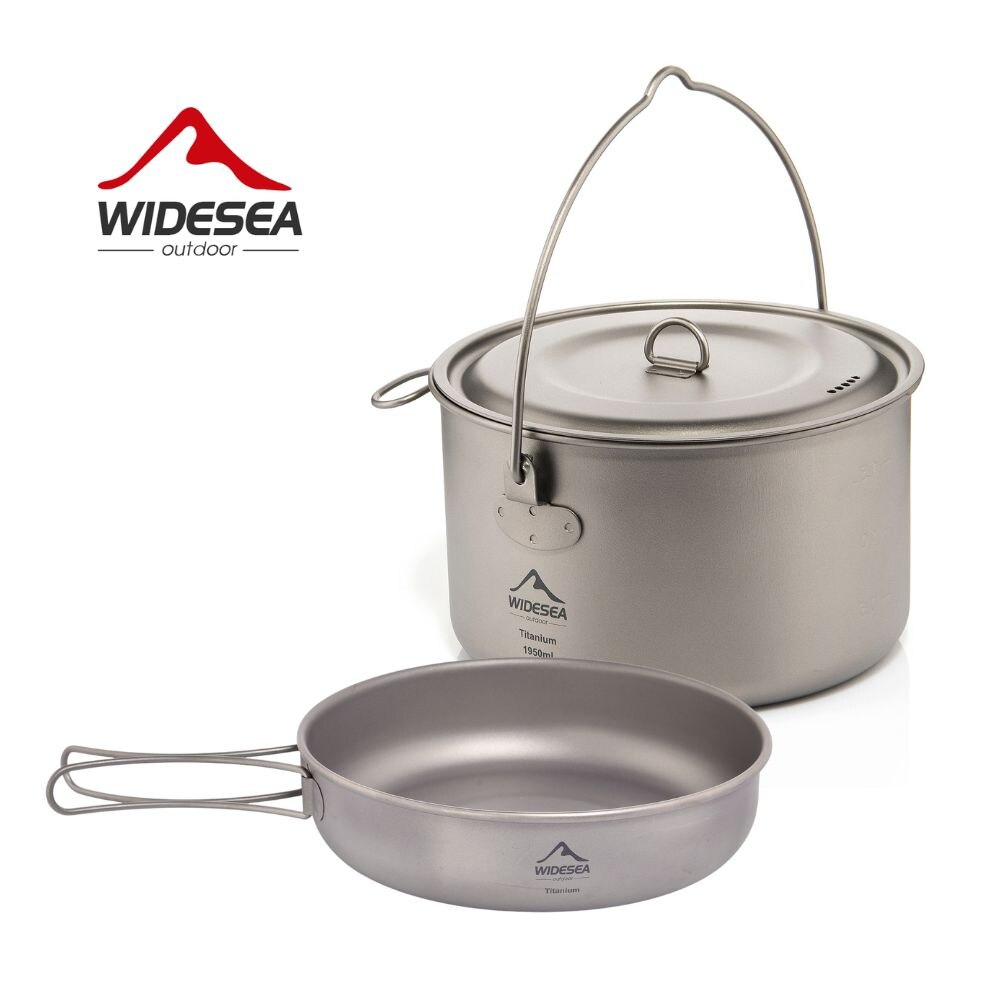 Outdoor Camping Kitchen Set - Widesea 캠핑 식기 티타늄 조리기구 세트,