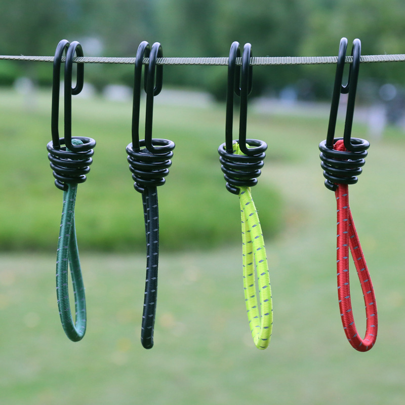 Outdoor Camping Canopy - 5Pcs 후크 Drawstring 탄성 로프 버클