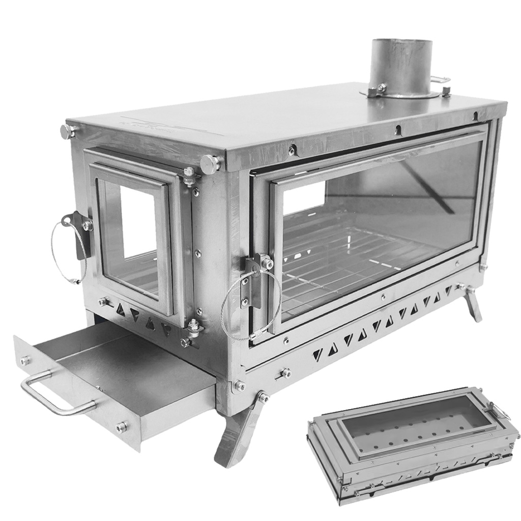 Outdoor Camping Wood Stove - 댄헬 T3 티타늄 텐트 스토브, 접이식