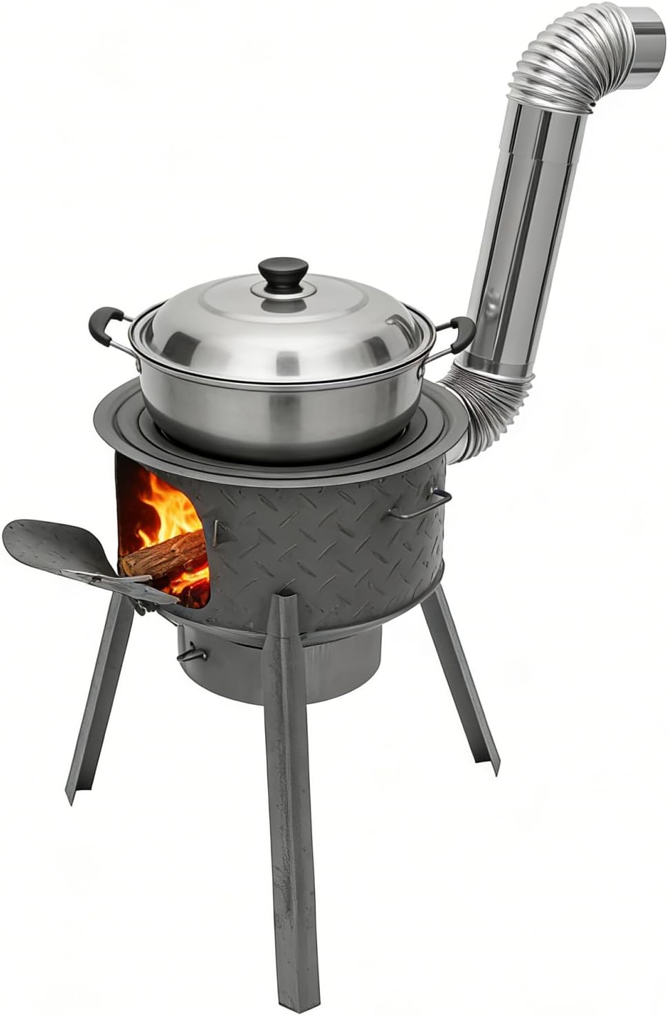 Outdoor Camping Wood Stove - 휴대용 나무 연소 로켓 스토브 (캠핑
