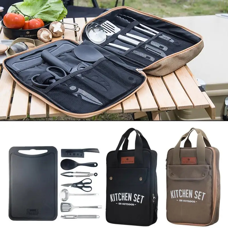 Outdoor Camping Kitchen Set - 8종 캠핑 주방용품 세트 휴대용 야외