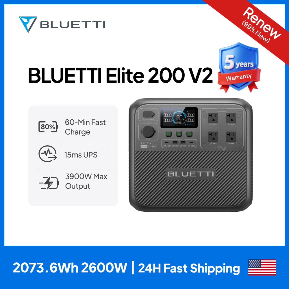 Outdoor Camping Outfit - 【리뉴얼】BLUETTI Elite 200 V2 휴대용 발전소