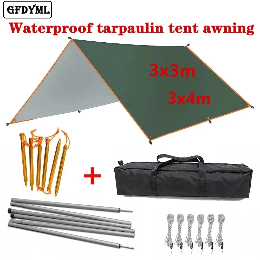 Waterproof Tarp Shelter - 어닝 방수 트랩 텐트 그늘막, 4x3m