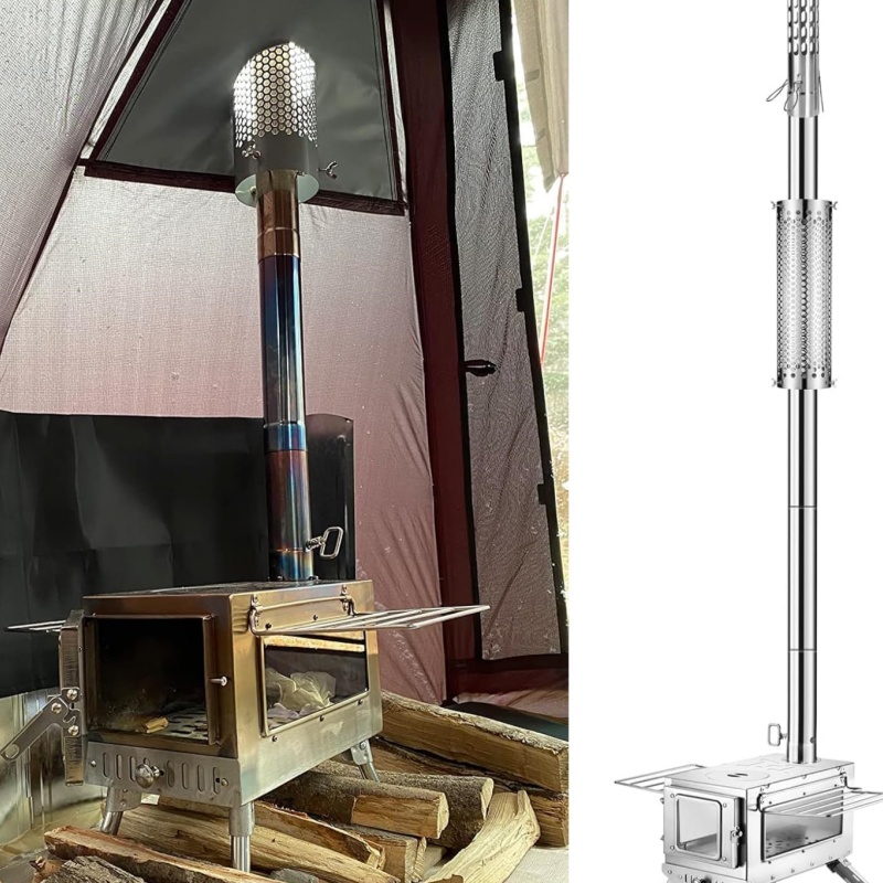 캠핑 스토브 파이프 스테인리스 스틸 굴뚝 튜브 야외 텐 - Outdoor Camping Wood Stove 리뷰 및 가격