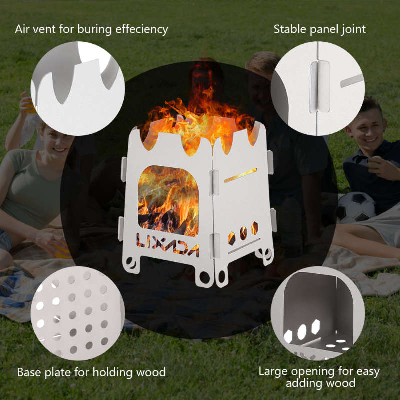 Lixada 티타늄 스테인리스 스틸 야외 캠핑 스토브, - Outdoor Camping Wood Stove 리뷰 및 가격