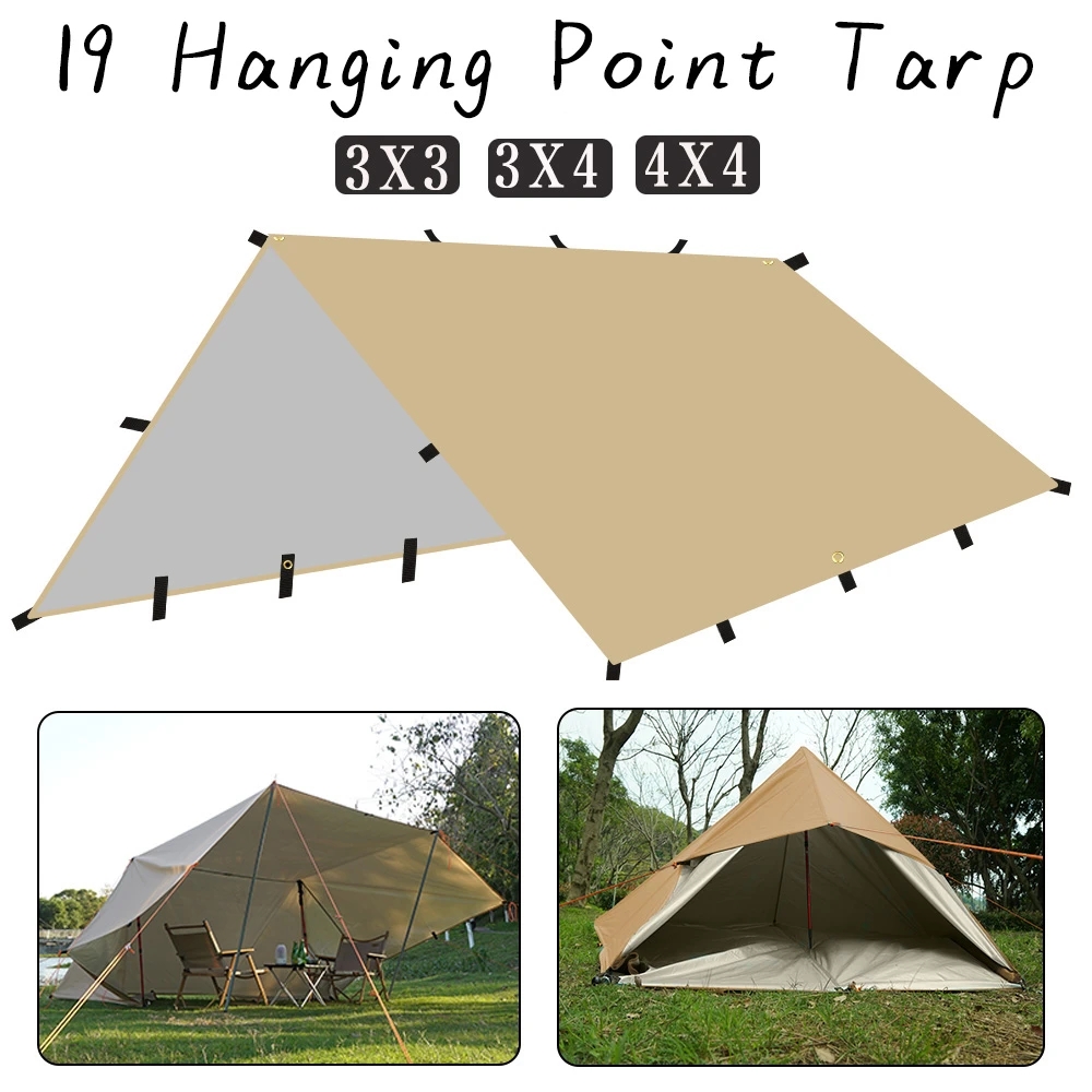 야외 배낭 여행 방수 캠핑 차양 차양, 4x4m, 4x - Waterproof Tarp Shelter 리뷰 및 가격