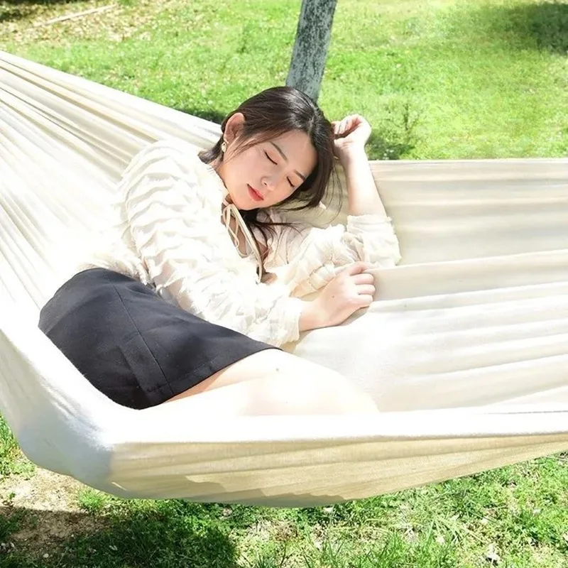 캔버스 나무 막대 없는 해먹 야외 캠핑용 매달린 침대  - Outdoor Indoor Camping 리뷰 및 가격