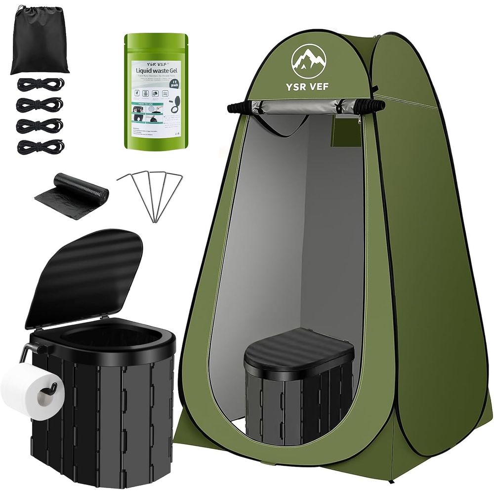 휴대용 화장실 키트, 팝업식 개인 텐트와 똥 젤 화장실 - Camping Tent 리뷰 및 가격