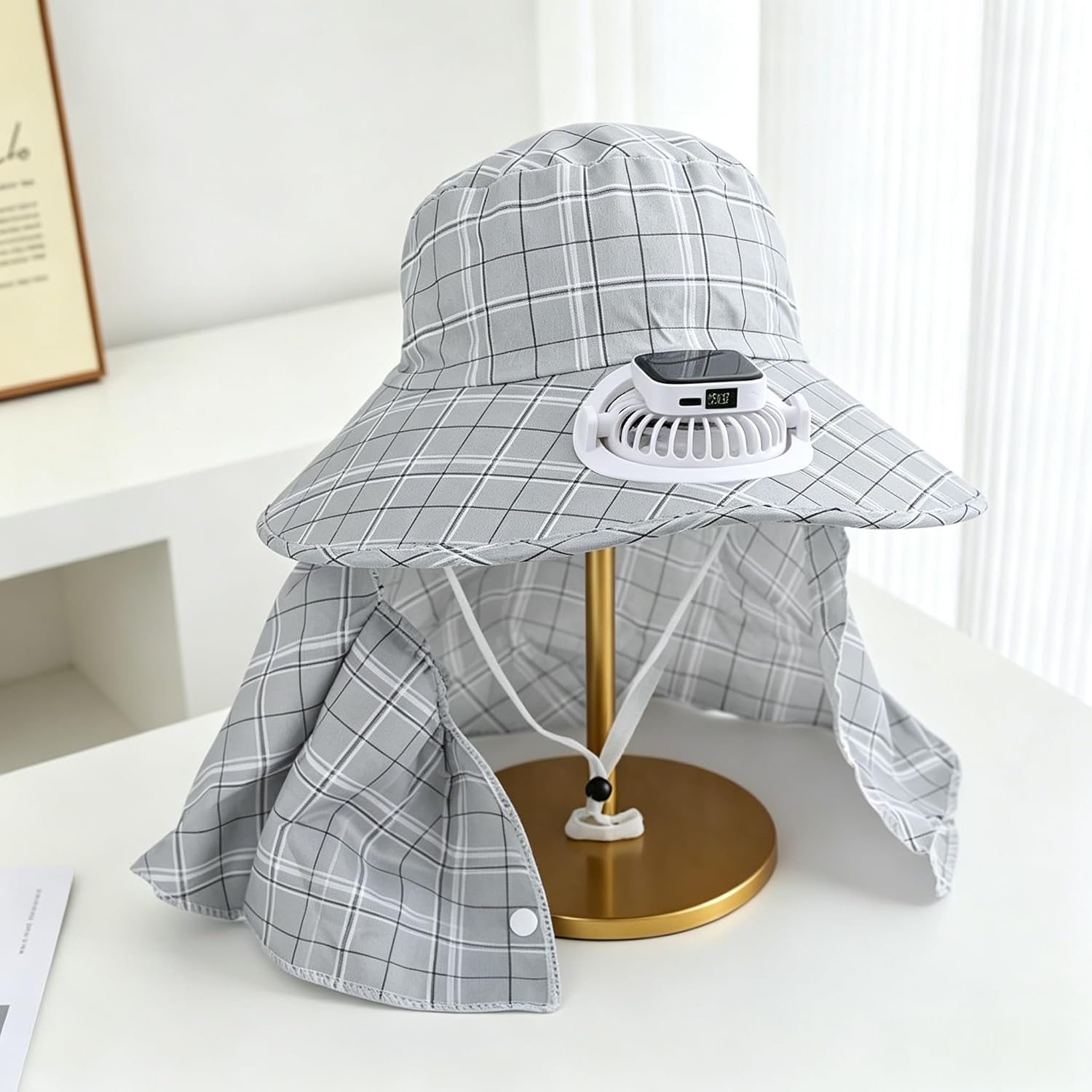 1PC 태양광 넥 가드 팬 모자 USB 충전식 팬 모자 - Outdoor Camping Fan 리뷰 및 가격