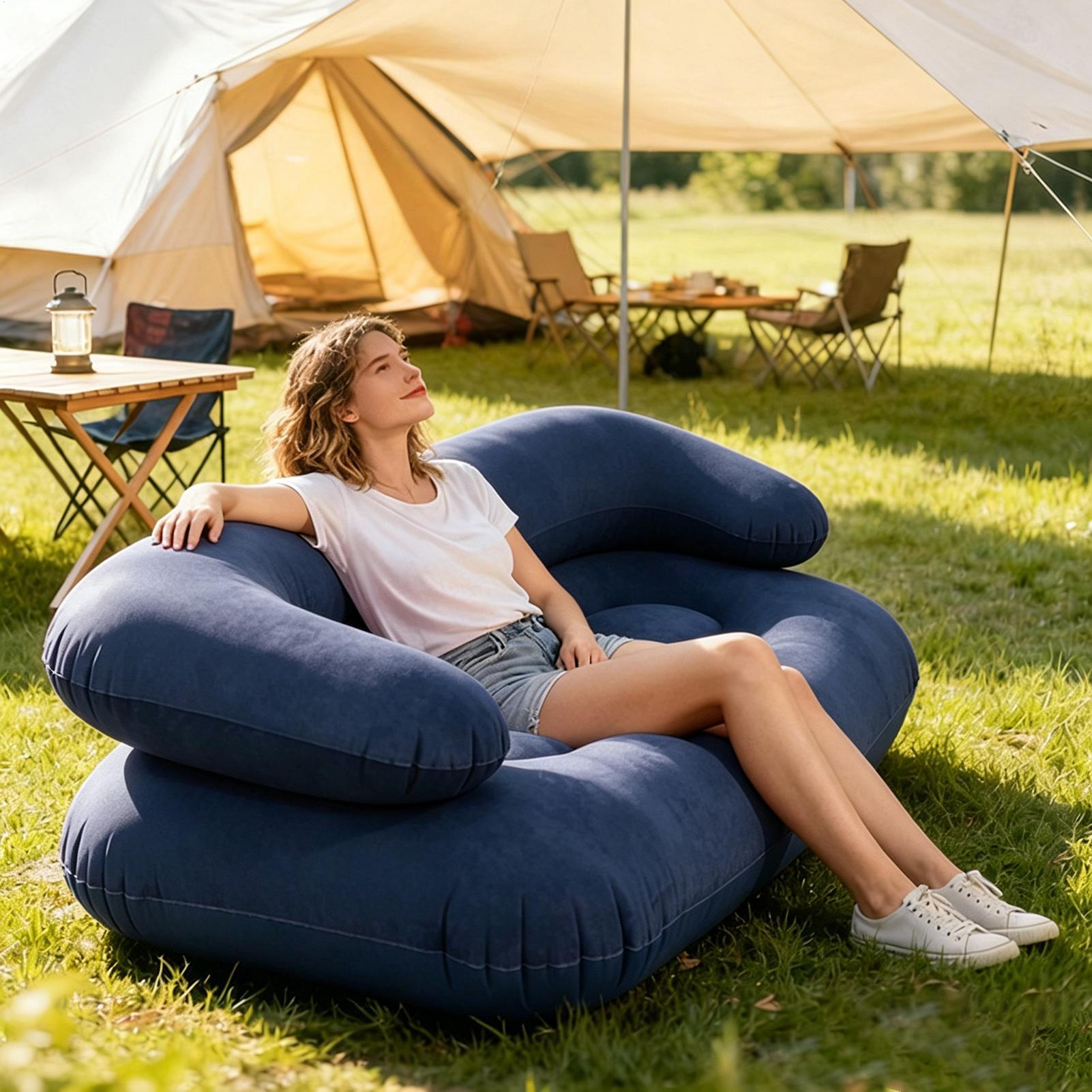 더블 에어 소파 2인용 레이지 카우치 헤비 듀티 누수  - Outdoor Indoor Camping 리뷰 및 가격