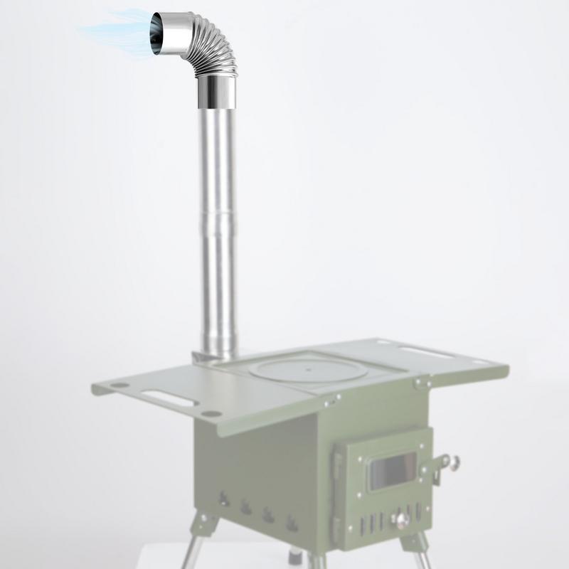 60/75mm 스테인레스 스틸 90도 팔꿈치 굴뚝 라이 - Outdoor Camping Wood Stove 리뷰 및 가격