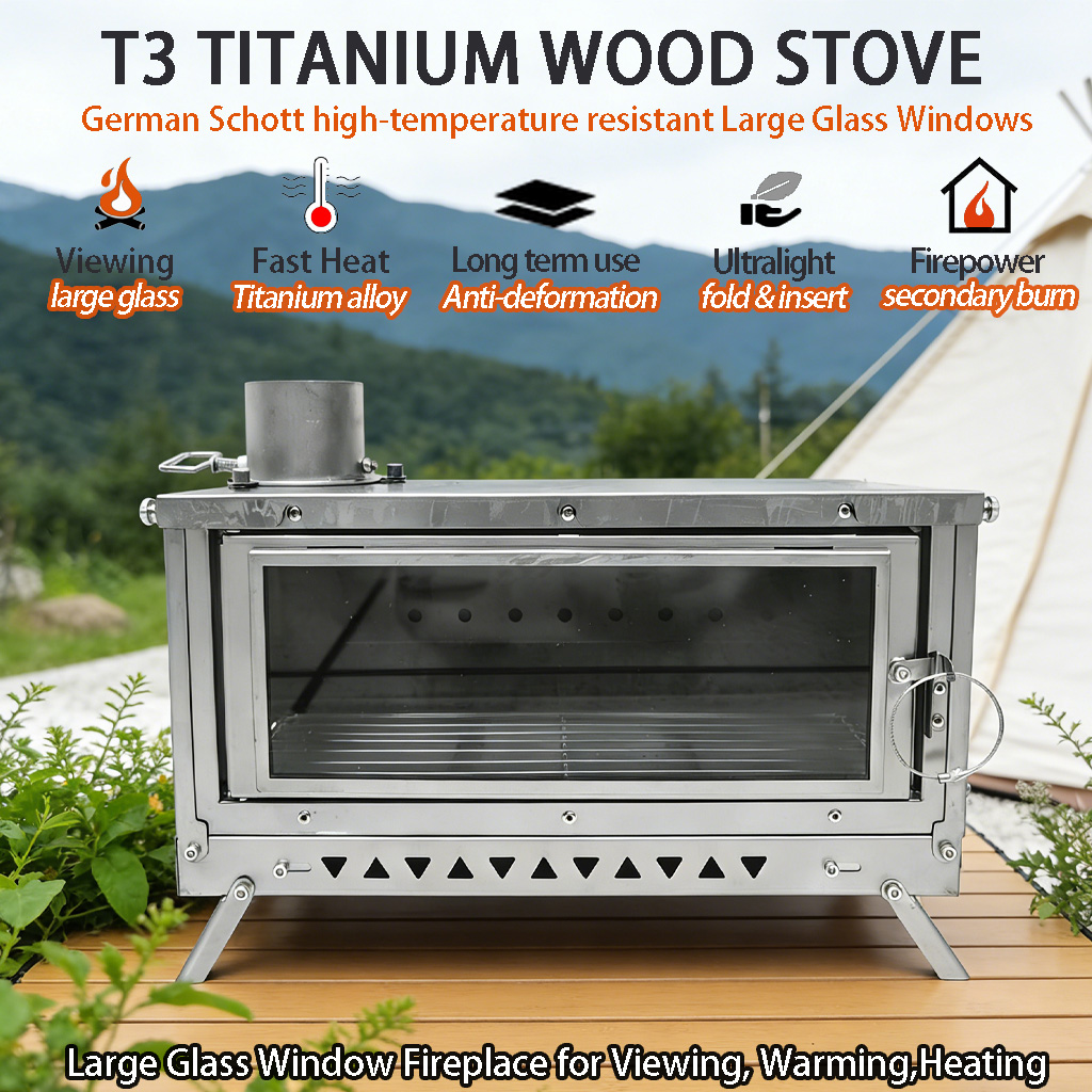 댄헬 T3 티타늄 텐트 스토브, 접이식 나무 난로 초경 - Outdoor Camping Wood Stove 리뷰 및 가격