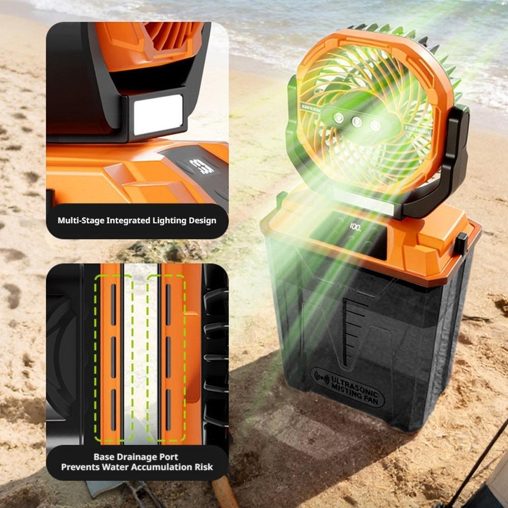 새로운 야외 미스트 팬 캠핑용 냉각 휴대용 팬 텐트 조 - Outdoor Camping Fan 리뷰 및 가격