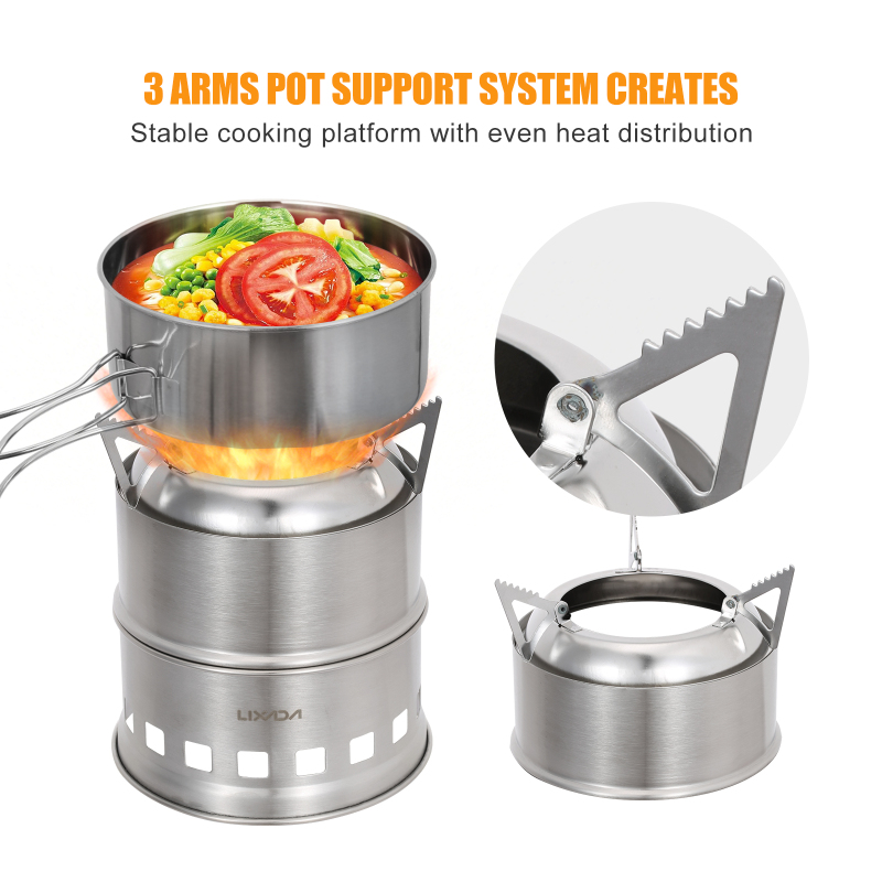 Lixada 스테인레스 스틸 목재 스토브, 캠핑 알코올 - Outdoor Camping Wood Stove 리뷰 및 가격
