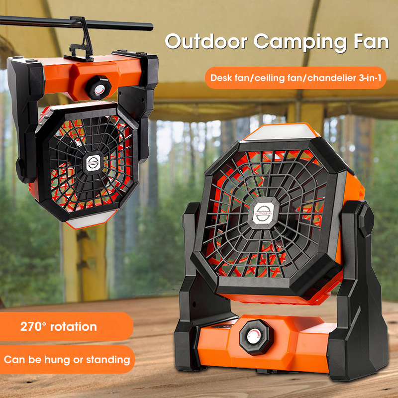 LED 랜턴과 10000mAh 캠핑 팬 휴대용 배터리  - Outdoor Camping Fan 리뷰 및 가격