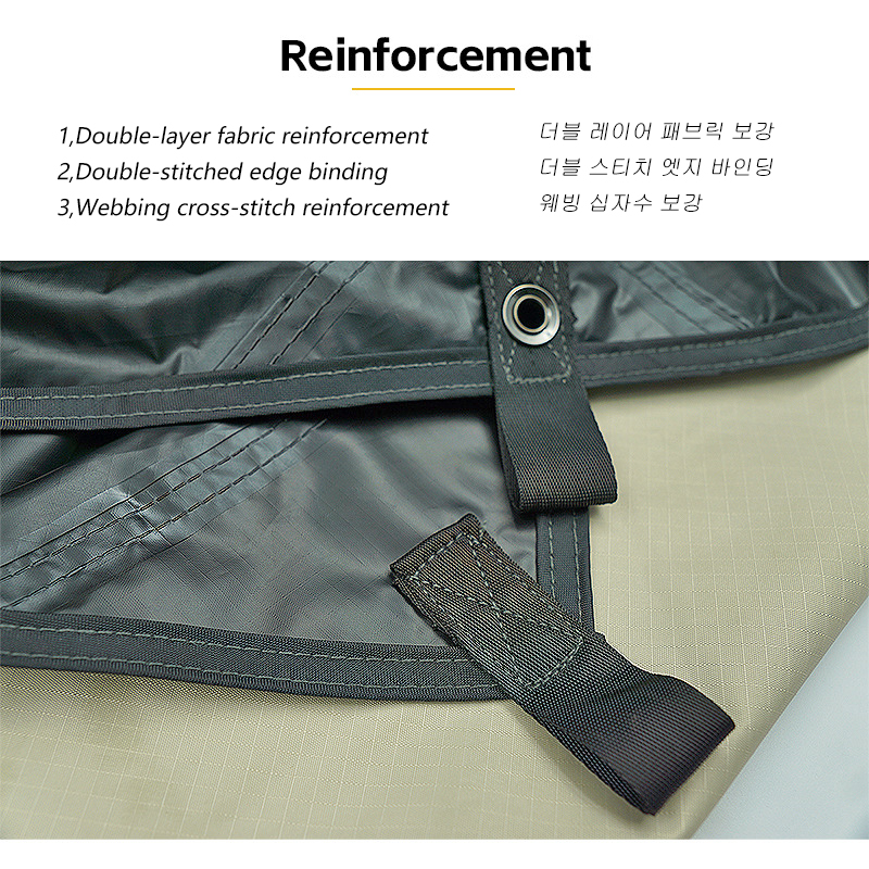 블랙 코팅 타프, 19 개 행잉 포인트，야외 캠핑 텐트 - Waterproof Tarp Shelter 리뷰 및 가격