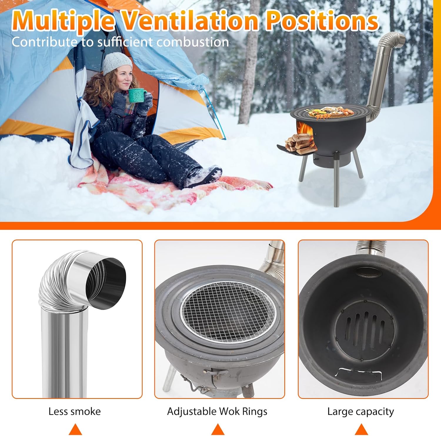 휴대용 나무 연소 로켓 스토브 (캠핑 및 하이킹용) - - Outdoor Camping Wood Stove 리뷰 및 가격