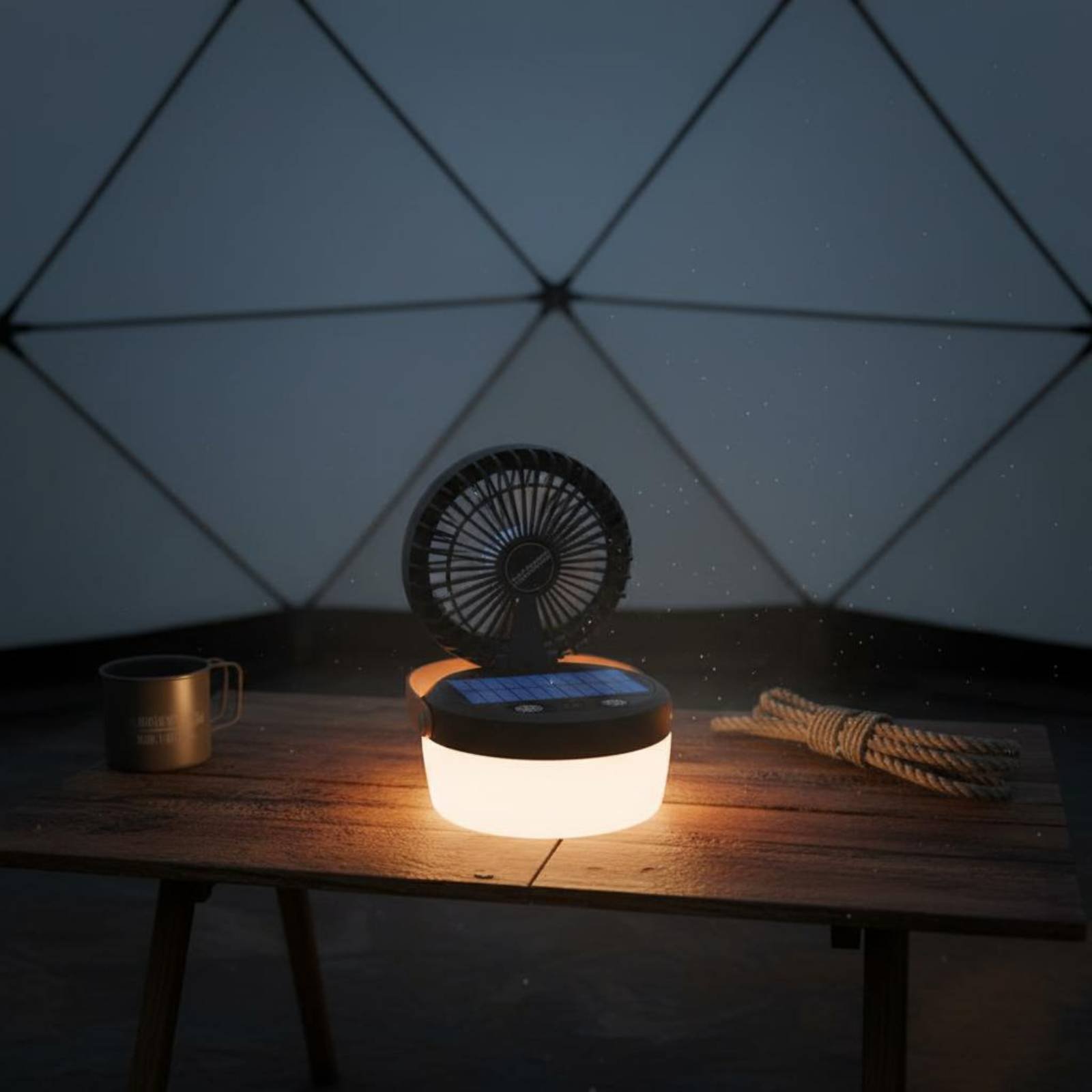 태양광 캠핑 팬 랜턴 접이식 디자인 3중 기능 캠프 랜 - Outdoor Camping Fan 리뷰 및 가격