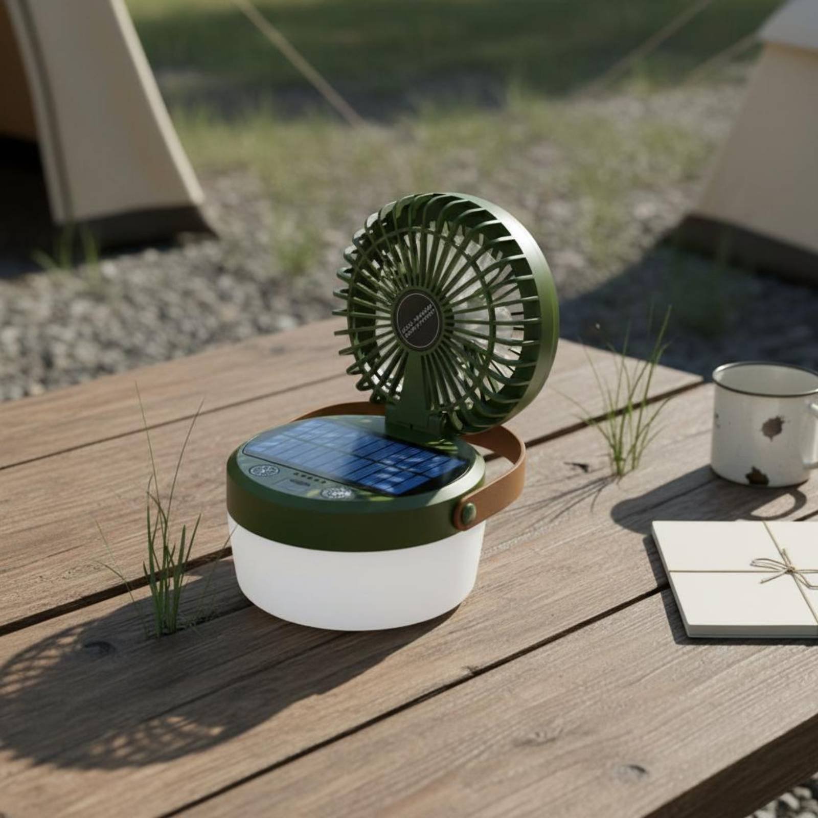 태양광 캠핑 팬 랜턴 접이식 디자인 3중 기능 캠프 랜 - Outdoor Camping Fan 리뷰 및 가격