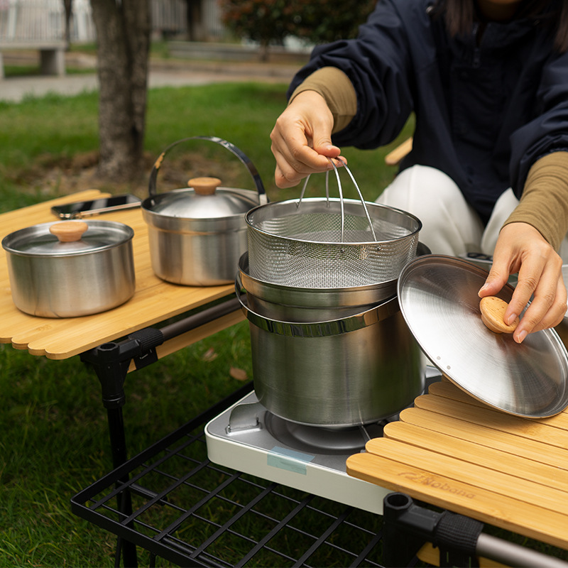 NOBANA 최신 야외 스테인레스 스틸 냄비 세트 캠핑 - Outdoor Camping Kitchen Set 리뷰 및 가격