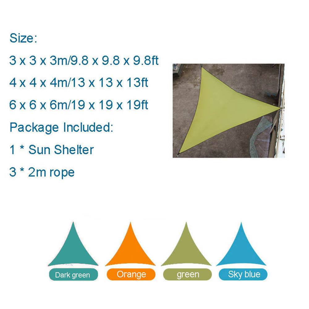 6x6x6 m 삼각형 태양 대피소 방수 태양 그늘 세일 - Waterproof Tarp Shelter 리뷰 및 가격