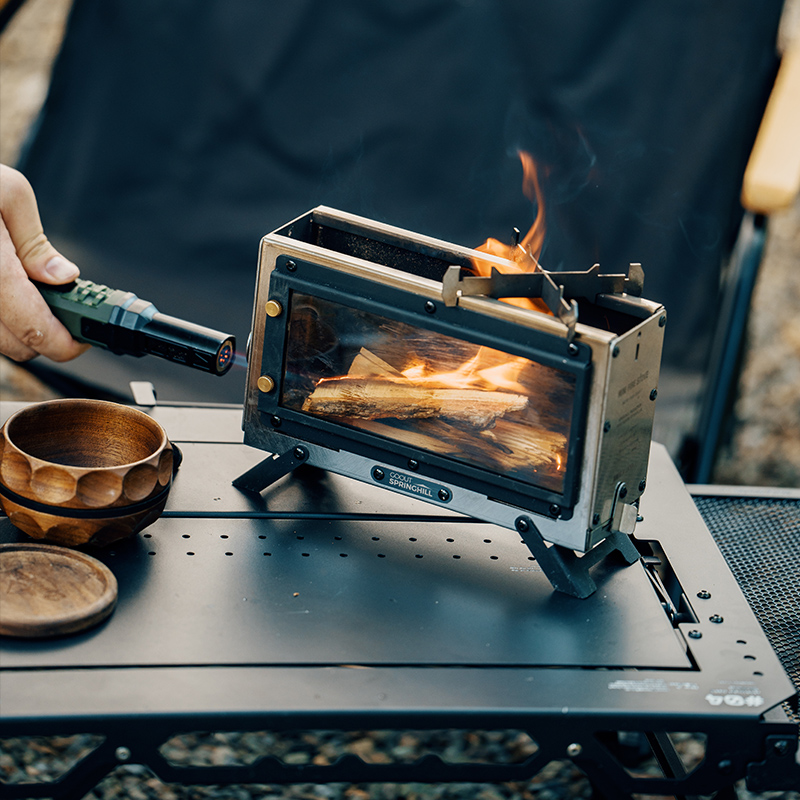 고아웃 스프링힐 나무 난로 휴대용 장작 사각 난로 스테 - Outdoor Camping Wood Stove 리뷰 및 가격