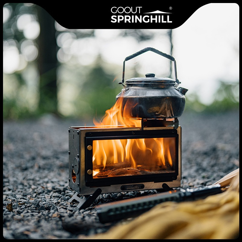 고아웃 스프링힐 나무 난로 휴대용 장작 사각 난로 스테 - Outdoor Camping Wood Stove 리뷰 및 가격