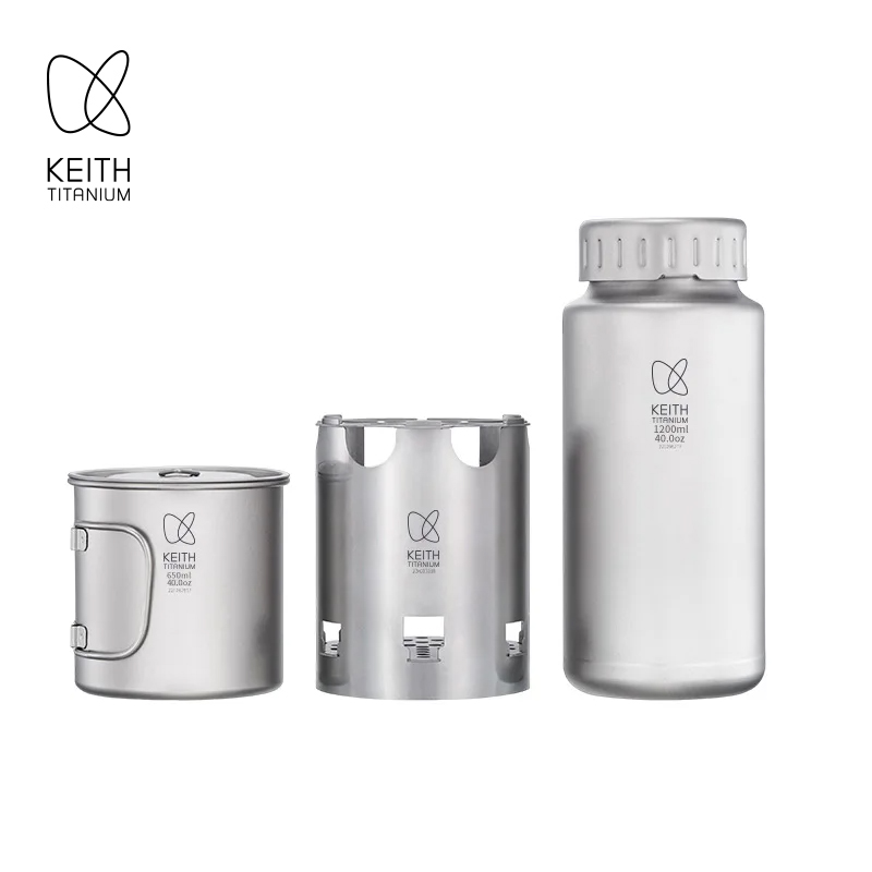 KEITH 순수 티타늄 네스팅 캠핑 세트 1200ml  - Outdoor Camping Wood Stove 리뷰 및 가격