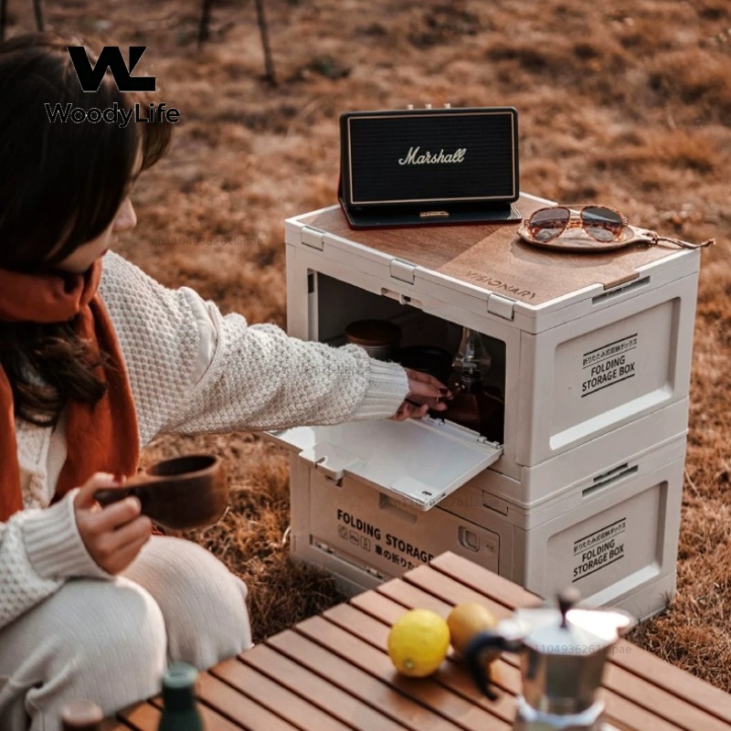 접이식 캠핑 수납 박스 (나무 뚜껑 포함), 일본식 산 - Japanese Outdoor Camping 리뷰 및 가격