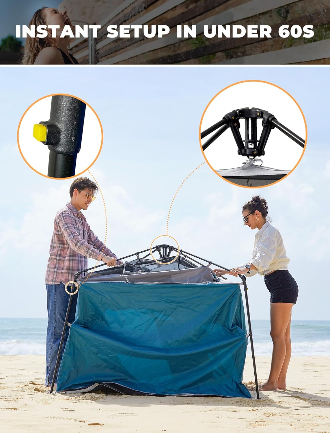 휴대용 개인 샤워 텐트, 견고하고 넓은 바닥이 있는 쉼 - Outdoor Und Camping 리뷰 및 가격