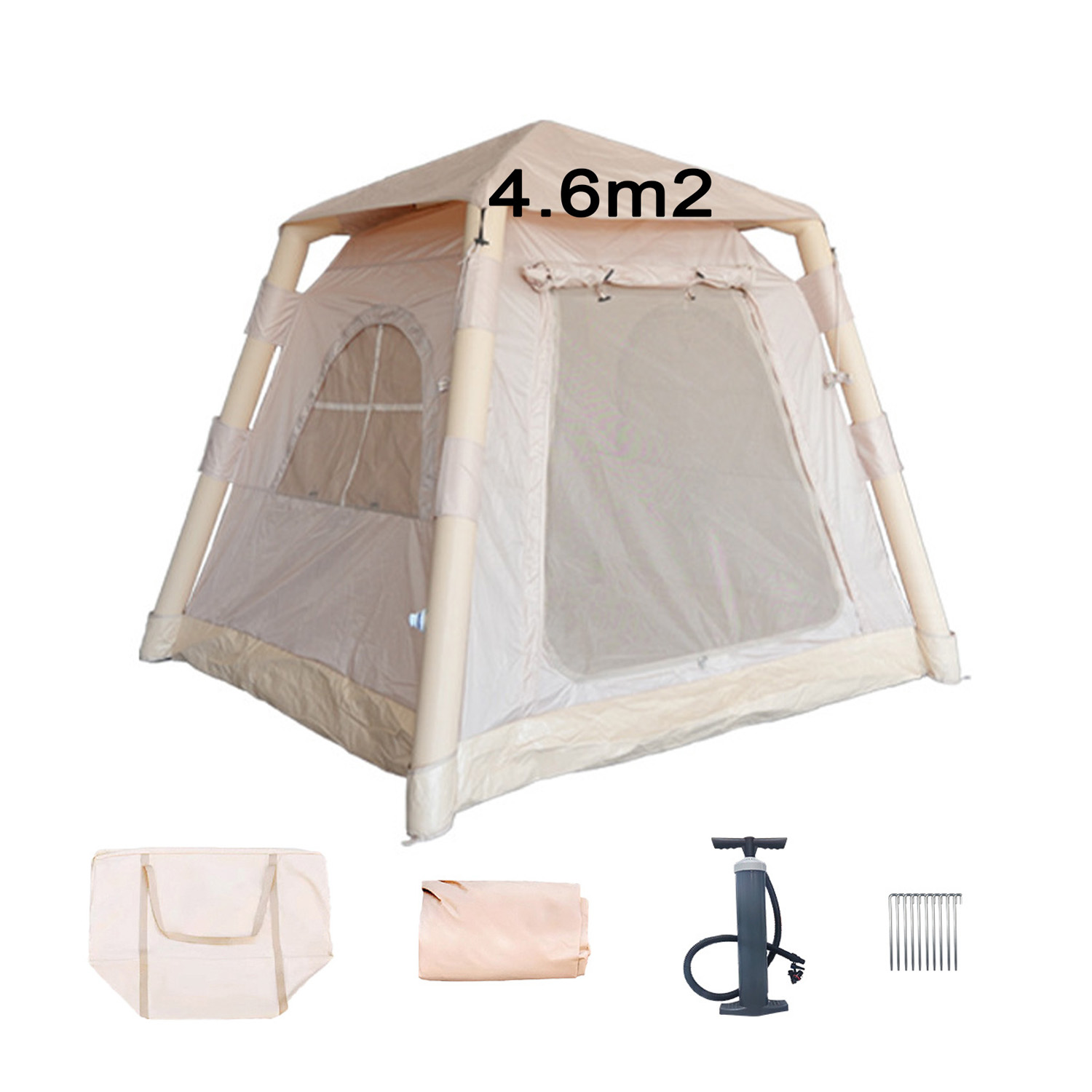 경량 에어 텐트 4.6m² 탈부착 가능한 레인커버 포함 - Camping Tent 리뷰 및 가격