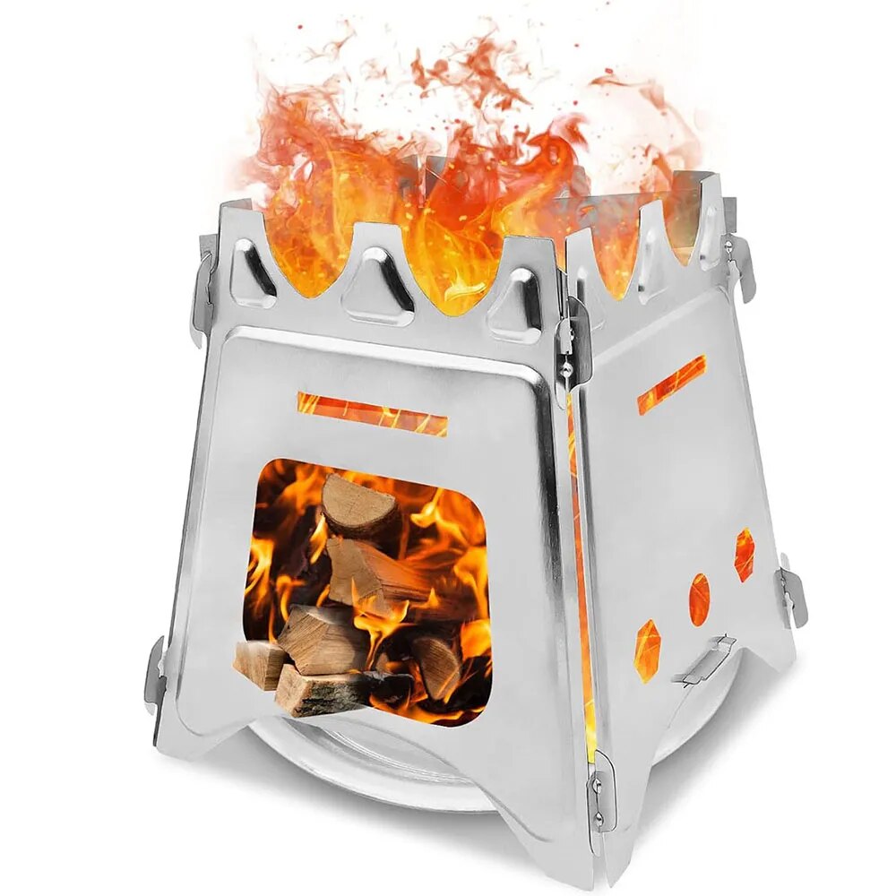 휴대용 캠핑 나무 스토브, 스테인레스 스틸 접이식 경량 - Outdoor Camping Wood Stove 리뷰 및 가격