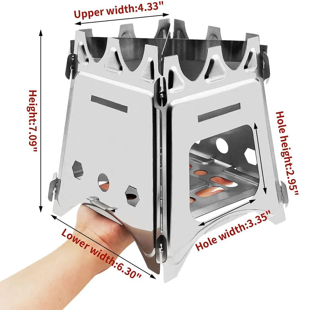 휴대용 캠핑 나무 스토브, 스테인레스 스틸 접이식 경량 - Outdoor Camping Wood Stove 리뷰 및 가격