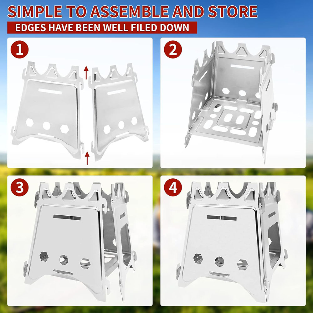 휴대용 캠핑 나무 스토브, 스테인레스 스틸 접이식 경량 - Outdoor Camping Wood Stove 리뷰 및 가격