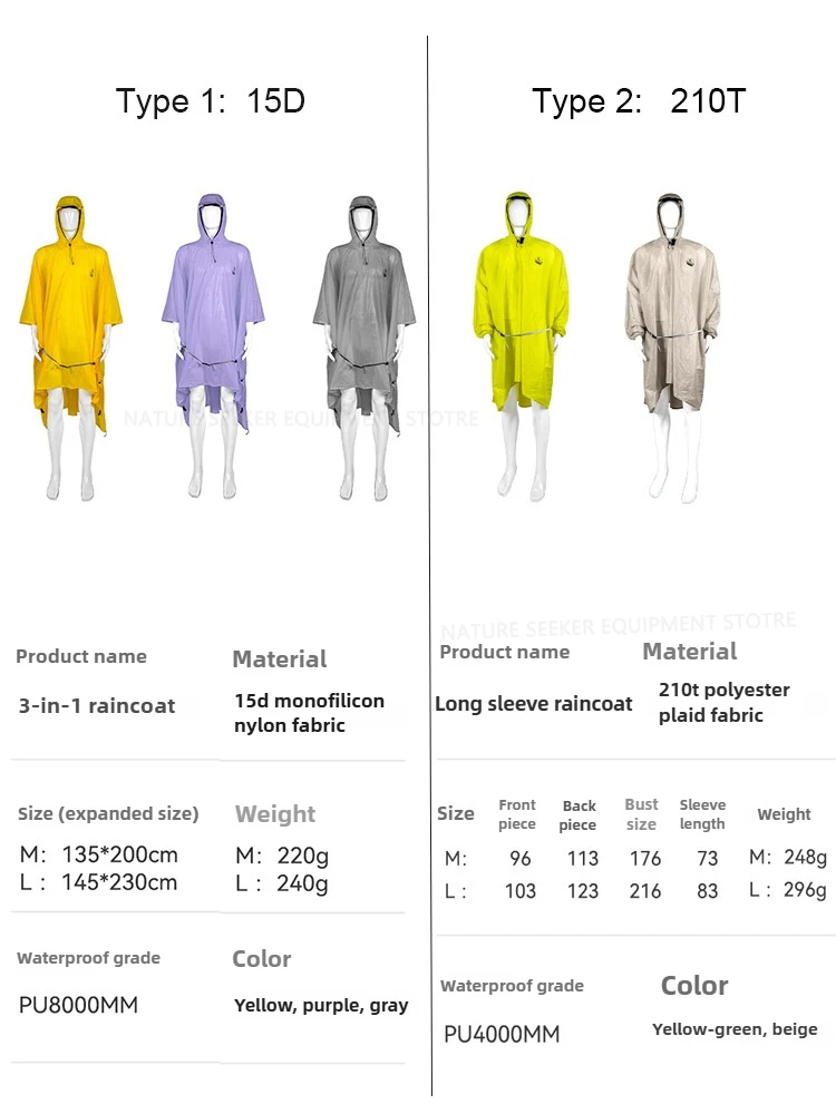 15D/210T 비옷 방수 비 판초 커버 초경량 야외  - Waterproof Tarp Shelter 리뷰 및 가격